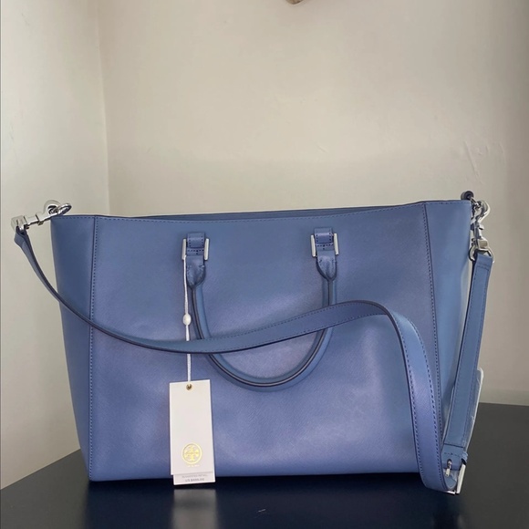 Tory Burch T-lock color block tote purse - Picture 3 of 4